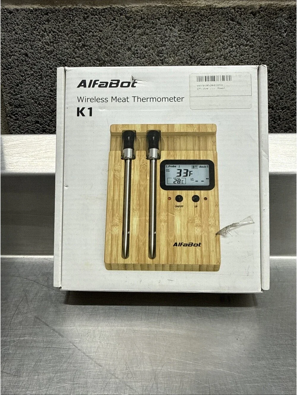AlfaBot K1 Wireless Meat Thermometer Oven & Grill w/ Dual Probes BT APP Control